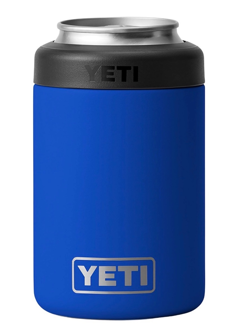 Yeti Colster Offshore Blue Can Insulator with Black Lid dummy can for storage